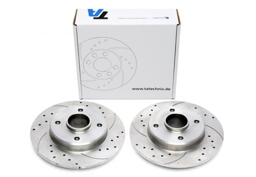 Πίσω σετ δισκόπλακες τρυπητές, χαρακτές Peugeot 207 CC (WD) (καρέ:4x108,εξ.διάμετρο:249mm,Υψ:69,2mm) ta technix δισκόπλακες τρυπητές Peugeot