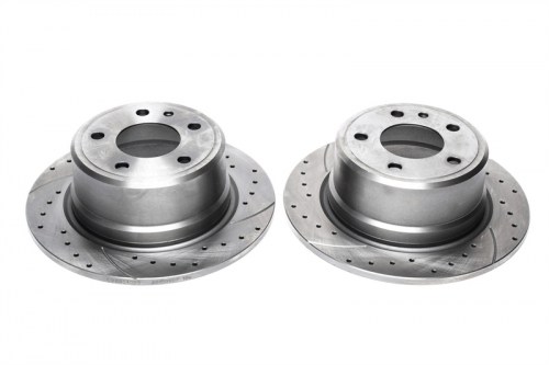 Πίσω σετ δισκόπλακες τρυπητές, χαρακτές BMW 5 series E34 (καρέ:5x120,εξ.διάμετρο:300mm,Υψ:95mm) ta technix δισκόπλακες τρυπητές BMW