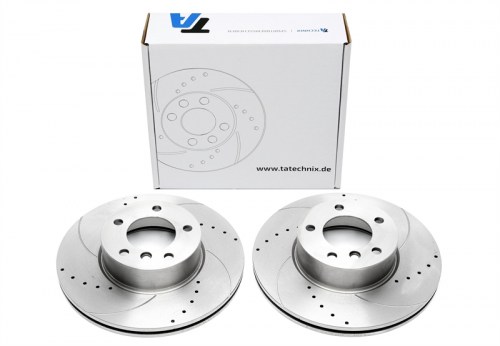 Μπροστά σετ δισκόπλακες τρυπητές, χαρακτές και αεριζόμενες BMW X1 E84 (καρέ:5x120,εξ.διάμετρο:312mm,Υψ:73,6mm) ta technix δισκόπλακες τρυπητές BMW